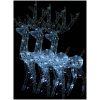 Juldekoration renar akryl 3 st 120 cm kallvit vidaXL 70 x 41 x 120 cm – miniatyr 2