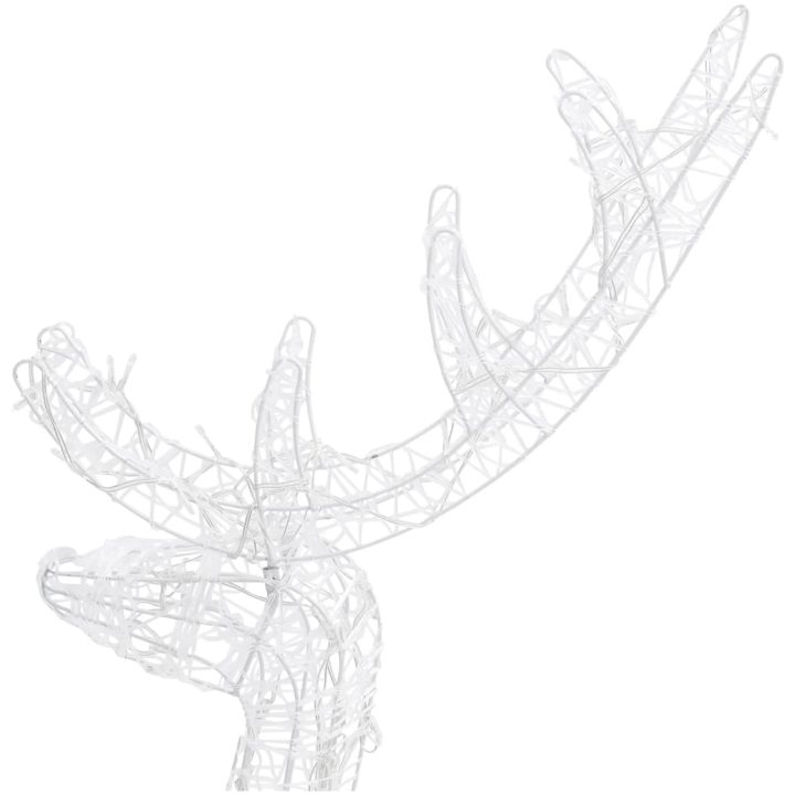 Juldekoration renar akryl 3 st 120 cm kallvit vidaXL 70 x 41 x 120 cm – bild 5