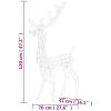 Juldekoration renar akryl 3 st 120 cm kallvit vidaXL 70 x 41 x 120 cm – miniatyr 8