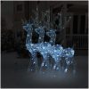 Juldekoration renar akryl 3 st 120 cm kallvit vidaXL 70 x 41 x 120 cm – miniatyr 1