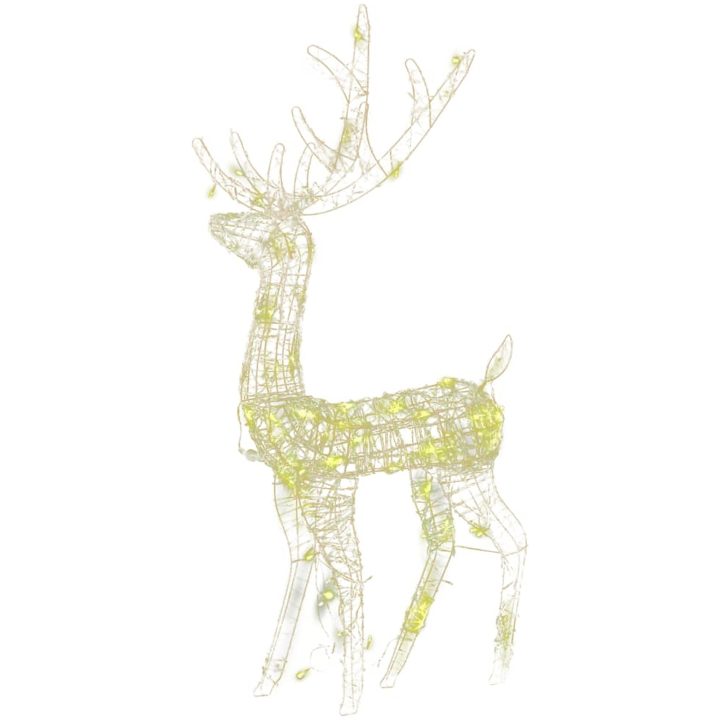 Juldekoration renar akryl 3 st 120 cm varmvit vidaXL 70 x 41 x 120 cm – bild 3