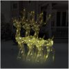Juldekoration renar akryl 3 st 120 cm varmvit vidaXL 70 x 41 x 120 cm – miniatyr 1