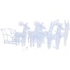 Juldekoration renar och släde 320 lysdioder akryl vidaXL 43 x 11 x 55 cm (6 pcs) – miniatyr 2