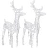 Juldekoration renar och släde 320 lysdioder akryl vidaXL 43 x 11 x 55 cm (6 pcs) – miniatyr 5