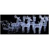 Juldekoration renar och släde 320 lysdioder akryl vidaXL 43 x 11 x 55 cm (6 pcs) – miniatyr 1