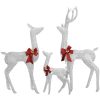 Juldekoration renar vit och silver 201 lysdioder vidaXL – miniatyr 2