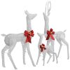 Juldekoration renar vit och silver 201 lysdioder vidaXL – miniatyr 3
