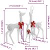 Juldekoration renar vit och silver 201 lysdioder vidaXL – miniatyr 7