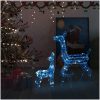 Juldekoration renfamilj akryl 160 LED blå vidaXL – miniatyr 1