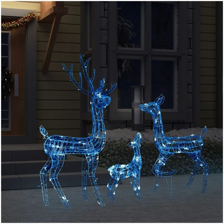 Juldekoration renfamilj akryl 300 LED blå vidaXL – bild 3