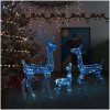 Juldekoration renfamilj akryl 300 LED blå vidaXL – miniatyr 1