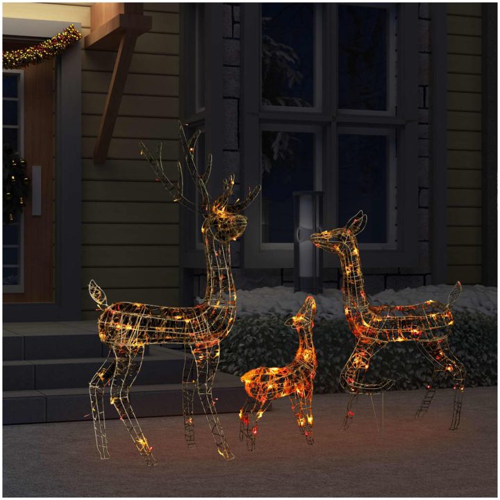 Juldekoration renfamilj akryl 300 LED flerfärgad vidaXL – bild 3