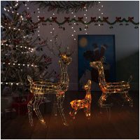 Juldekoration renfamilj akryl 300 LED flerfärgad vidaXL