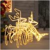 Juldekoration renfigurer 3 delar varmvit vidaXL – miniatyr 1