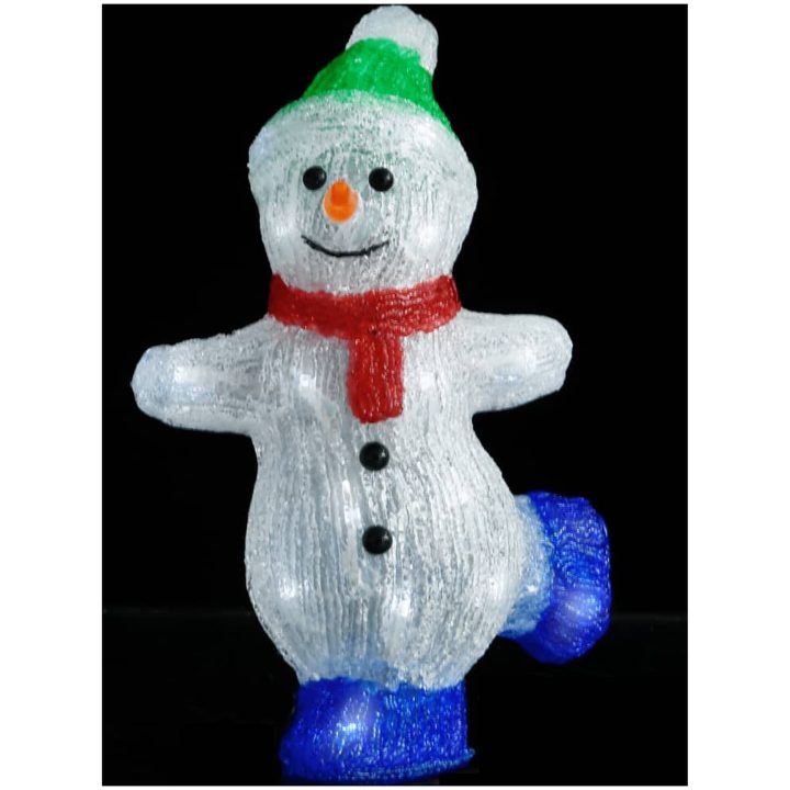 Juldekoration snögubbe med LED-belysning akryl inne/ute vidaXL – bild 2