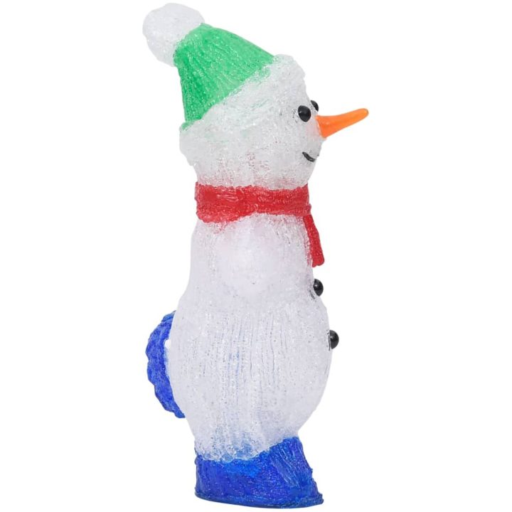 Juldekoration snögubbe med LED-belysning akryl inne/ute vidaXL – bild 6