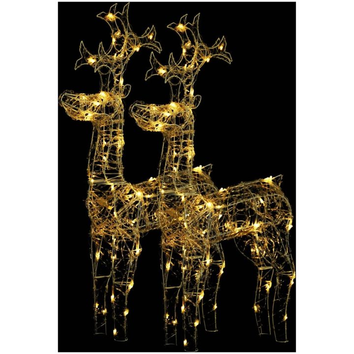 Juldekorationer ren 2 st 60x16x100 cm akryl vidaXL 60 x 16 x 100 cm – bild 2