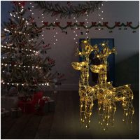 Juldekorationer ren 2 st 60x16x100 cm akryl vidaXL