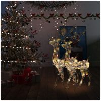 Juldekorationer ren akryl 2st 120cm flerfärgad vidaXL
