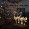 Juldekorationer ren akryl 3 st 120cm flerfärgad vidaXL 70 x 41 x 120 cm – miniatyr 1