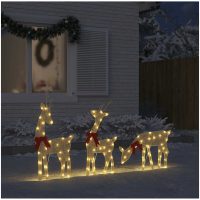 Juldekorationer renar 3 st 90 LEDs varmvit vidaXL