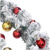 Julgirlang med julgranskulor och LED-lampor grön PVC vidaXL 5 m – miniatyr 5