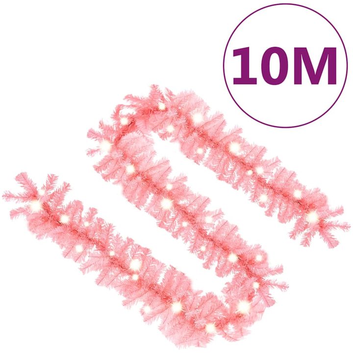 Julgirlang med LED-lampor 10 m rosa vidaXL 10 m – bild 7
