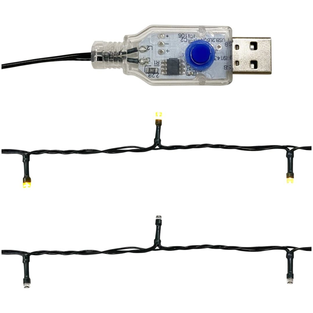 Julgirlang med LED-lampor 20 m silver vidaXL 20 m – bild 7