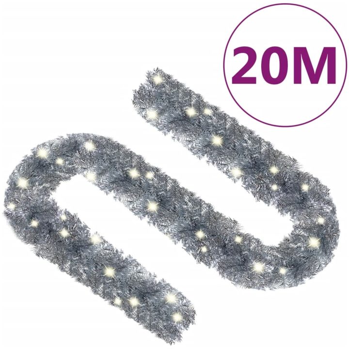 Julgirlang med LED-lampor 20 m silver vidaXL 20 m – bild 8