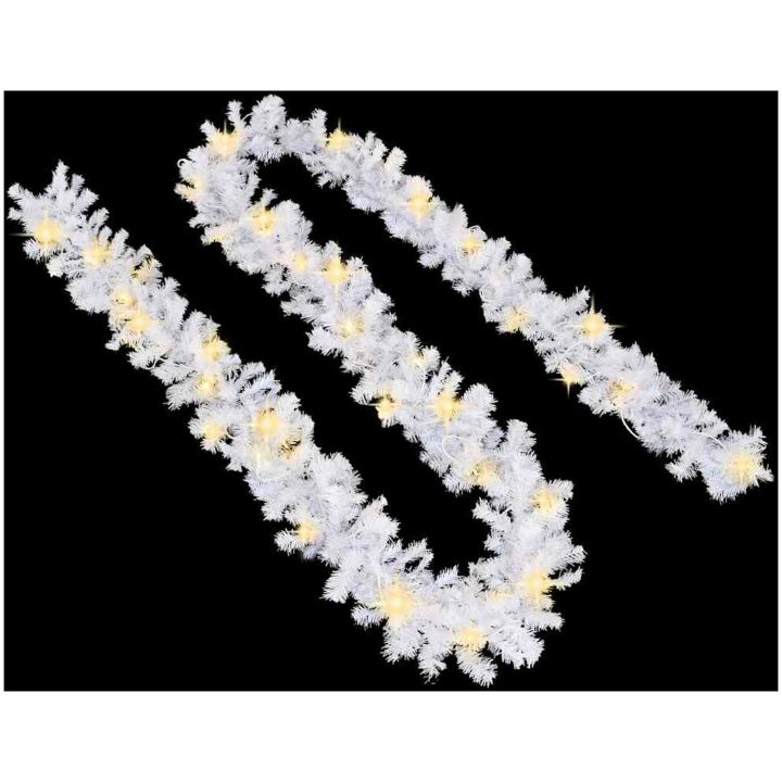 Julgirlang med LED-lampor 20 m vit vidaXL 20 m – bild 4