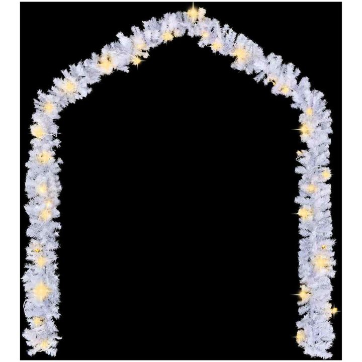 Julgirlang med LED-lampor 5 m vit vidaXL 5 m – bild 3