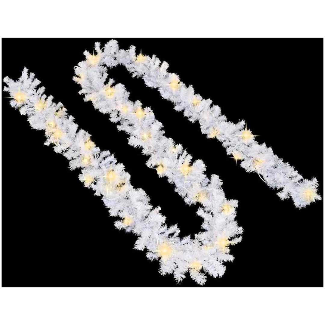 Julgirlang med LED-lampor 5 m vit vidaXL 5 m – bild 4
