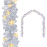 Julgirlang med LED-lampor 5 m vit vidaXL