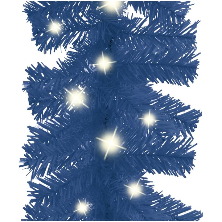 Julgirlang med LED-lampor blå vidaXL 10 m – bild 4