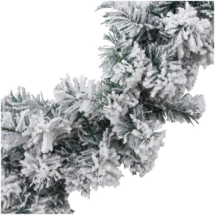 Julgirlang med LED-lampor grön PVC vidaXL 5 m – bild 5