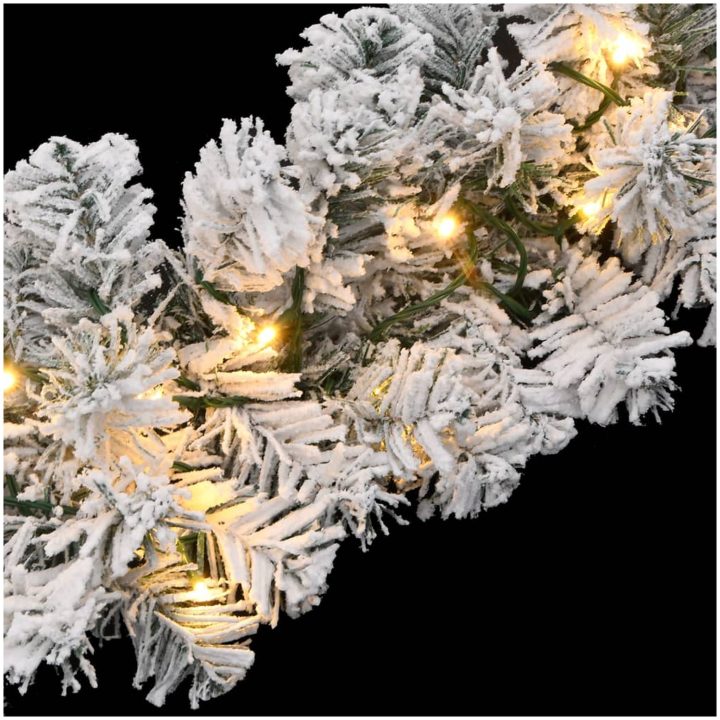 Julgirlang med LED-lampor grön PVC vidaXL 5 m – bild 6