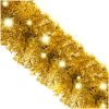 Julgirlang med LED-lampor guld vidaXL 5 m – miniatyr 5