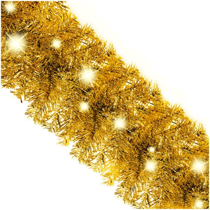 Julgirlang med LED-lampor guld vidaXL 5 m – bild 5