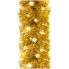 Julgirlang med LED-lampor guld vidaXL 5 m – miniatyr 6