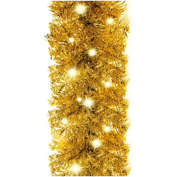 Julgirlang med LED-lampor guld vidaXL 5 m – bild 6