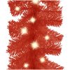 Julgirlang med LED-lampor röd vidaXL 5 m – miniatyr 4