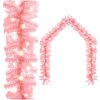 Julgirlang med LED-lampor rosa vidaXL 5 m – miniatyr 1