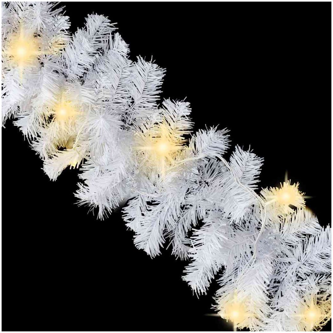 Julgirlang med LED-lampor vit vidaXL 10 m – bild 6