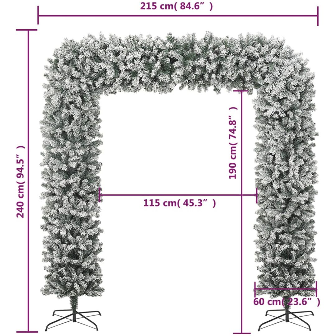 Julgirlang med snö 240 cm vidaXL 240 x 215 cm – bild 6