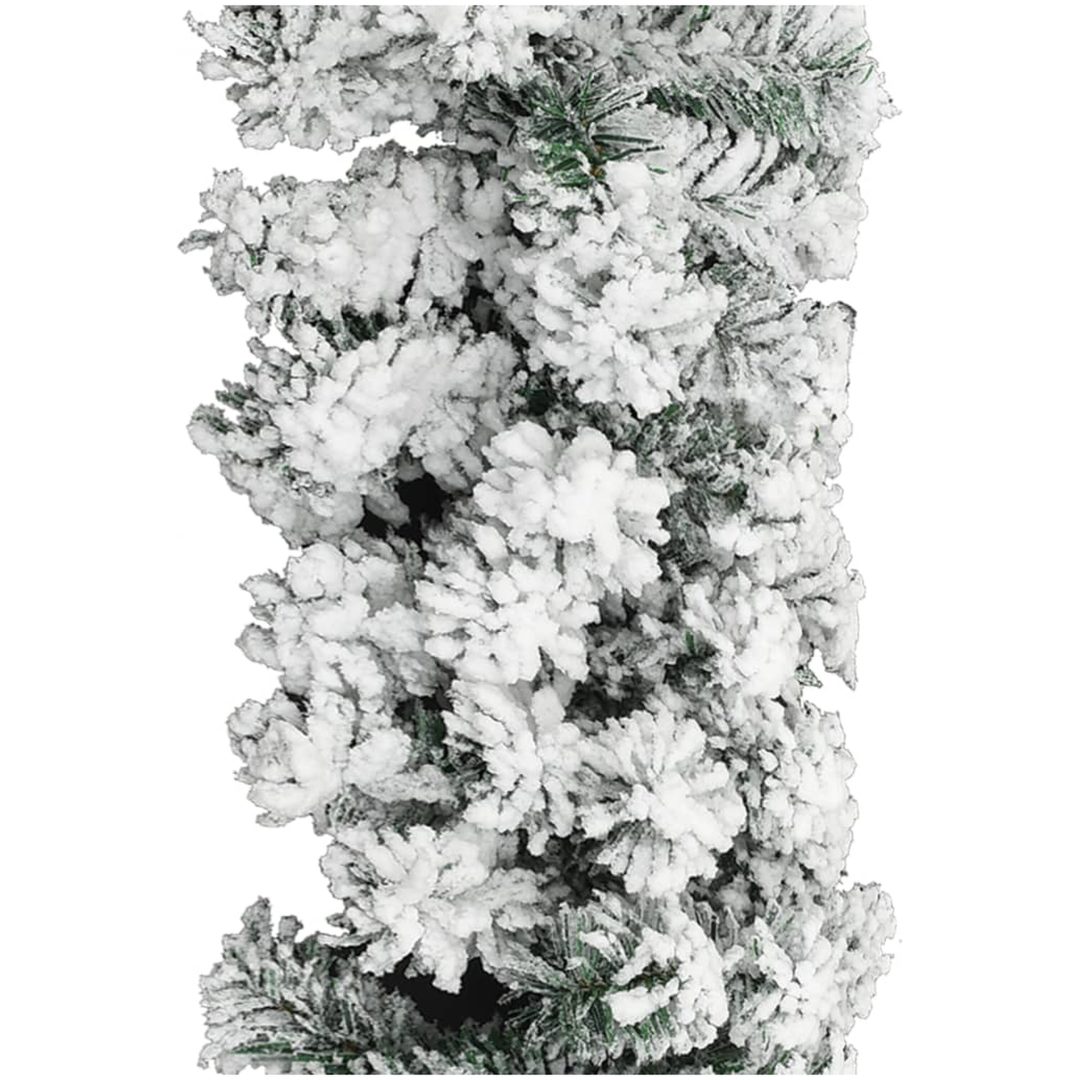 Julgirlang med snö grön PVC vidaXL 20 m – bild 3