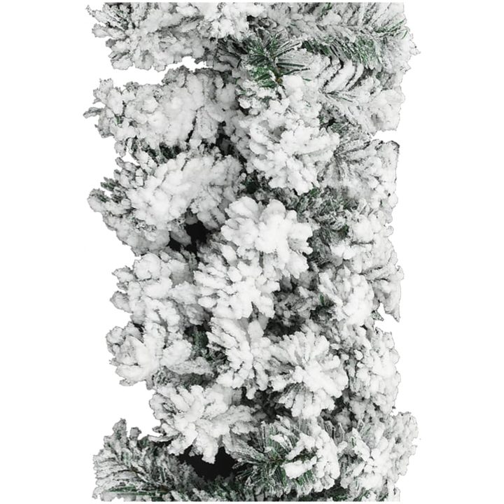 Julgirlang med snö grön PVC vidaXL 20 m – bild 3