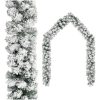 Julgirlang med snö grön PVC vidaXL 20 m – miniatyr 1