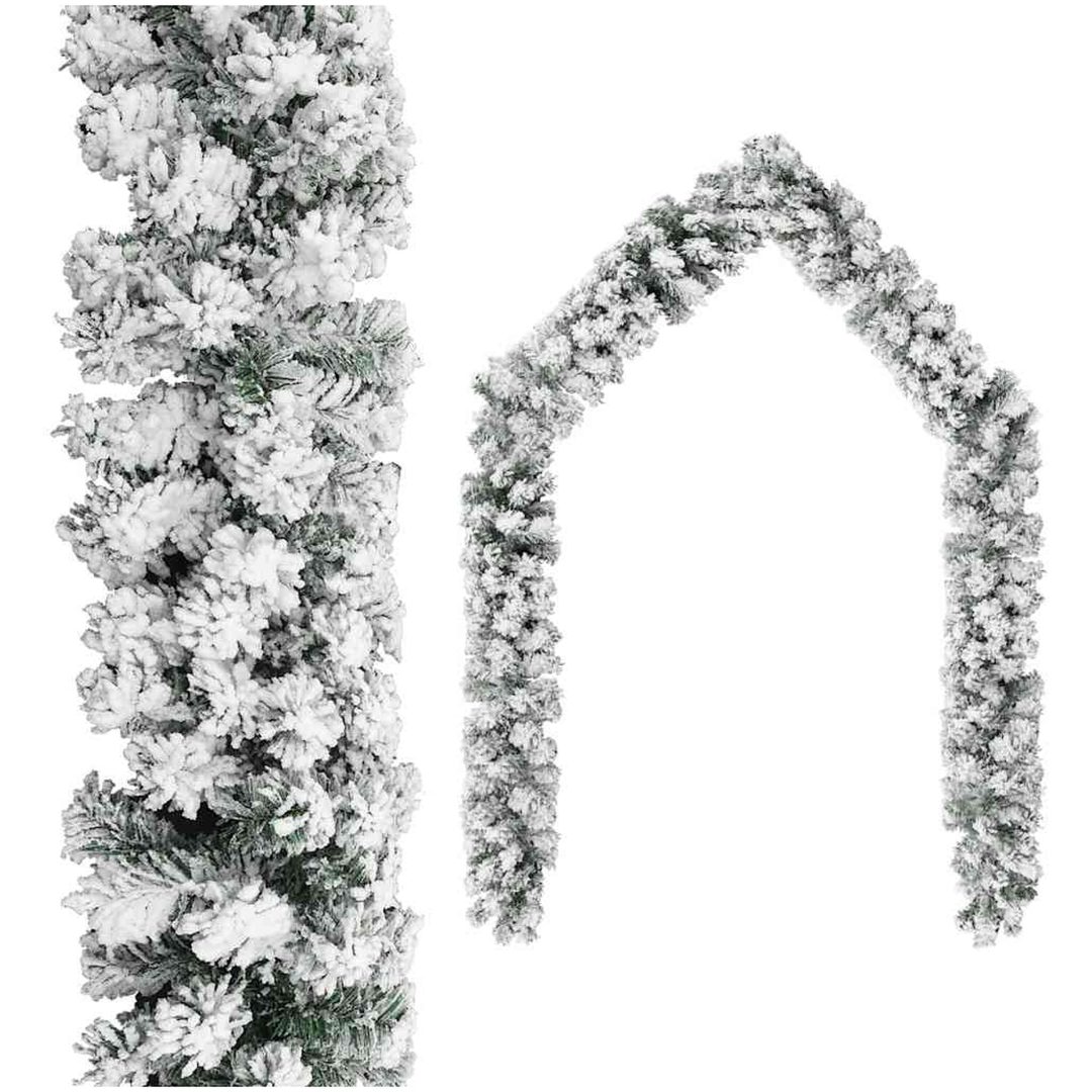 Julgirlang med snö PVC vidaXL 5 m
