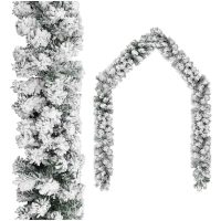 Julgirlang med snö PVC vidaXL