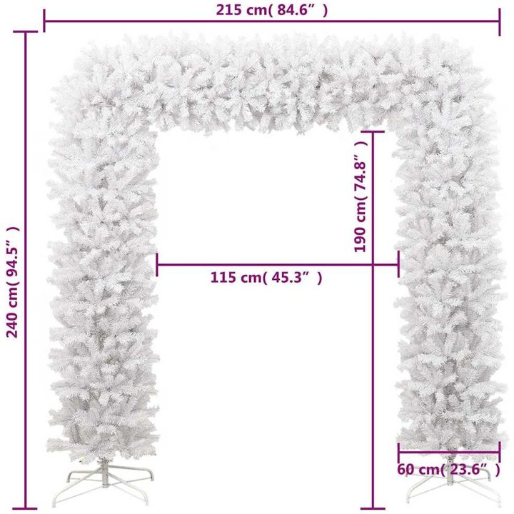 Julgirlang vit 240 cm vidaXL 240 x 215 cm – bild 7